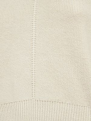 Suéter sin mangas de algodón de punto Lemaire gris