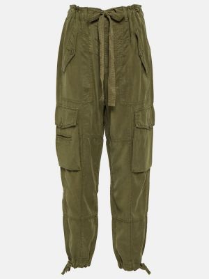 Cargo nohavice s vysokým pásom Polo Ralph Lauren zelená
