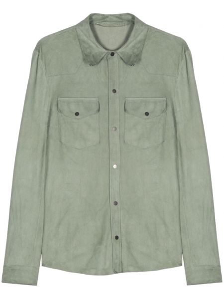 Veste de cuir Salvatore Santoro vert