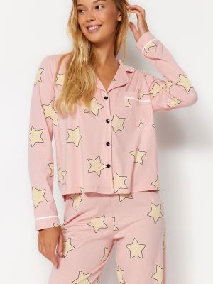 Pletena pižama s potiskom z zvezdico Trendyol