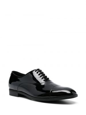Chaussures de ville en cuir vernis Emporio Armani noir