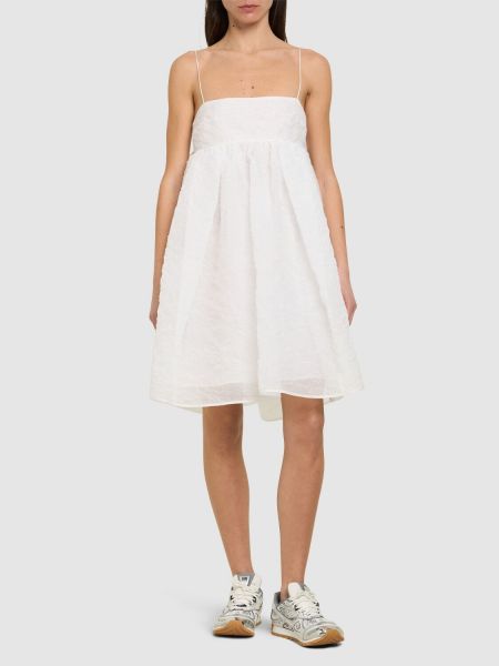Mini šaty s mašlí Cecilie Bahnsen bílé