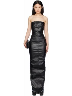 Черное длинное платье Rick Owens