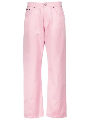 Straight fit džíny s vysokým pasem Tom Ford růžové