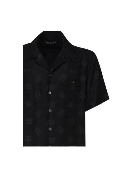 Jedwabna koszula Dolce And Gabbana czarna