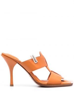 Sandales en cuir à bouts ouverts Premiata orange