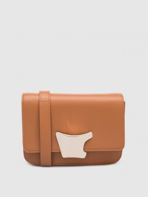 Кожаная сумка Santoni коричневая
