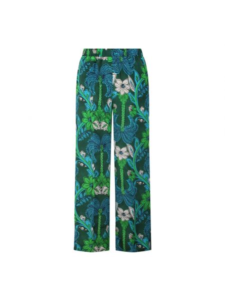 Jedwabne spodnie w kwiatki Parosh