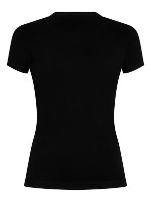 T-shirt en coton à imprimé Dsquared2 noir