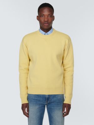 Jersey de cachemir de tela jersey con estampado de cachemira Gucci amarillo