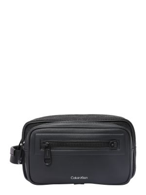 Kovček iz žakarda Calvin Klein črna