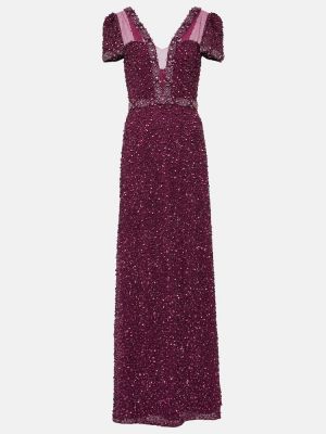 Dlouhé šaty Jenny Packham fialová