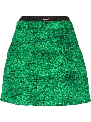 Mini spódniczka z nadrukiem w abstrakcyjne wzory Moncler zielona