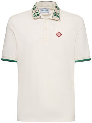 Kokvilnas polo krekls Casablanca balts