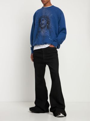 Bluza z kapturem z nadrukiem Someit niebieska
