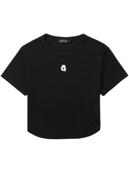T-shirt en jersey avec applique Tout A Coup noir