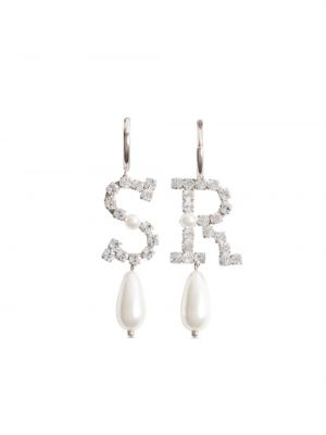 Křišťálové náušnice s perlami Simone Rocha stříbrné