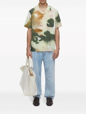 Bavlněná košile s abstraktním vzorem Closed zelená