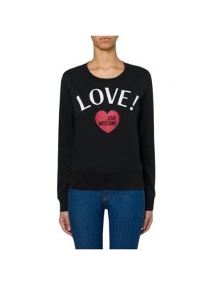 Sweter bawełniany Love Moschino czarny