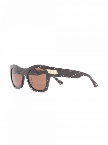 Gafas de sol con estampado geométrico Bottega Veneta Eyewear marrón