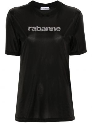 Koszulka z dżerseju Rabanne czarna
