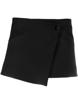 Asymetrické mini sukně s knoflíky Semicouture černé