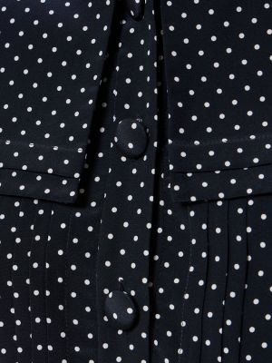 Plisované puntíkaté hedvábné mini šaty Alessandra Rich