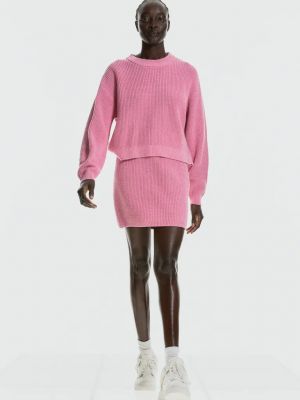Трикотажная юбка H&m розовая
