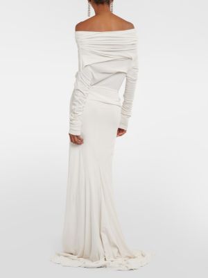 Βαμβακερή maxi φούστα από ζέρσεϋ Entire Studios λευκό