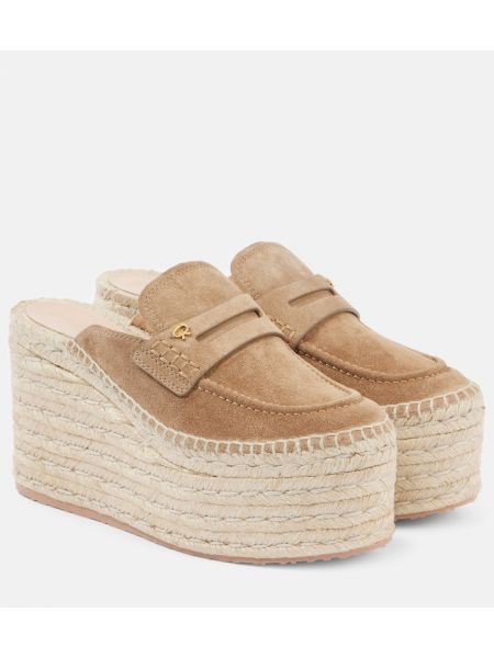 Semsket skinn espadrillos Gianvito Rossi beige