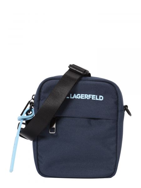 Чанта през рамо Karl Lagerfeld светлосиньо