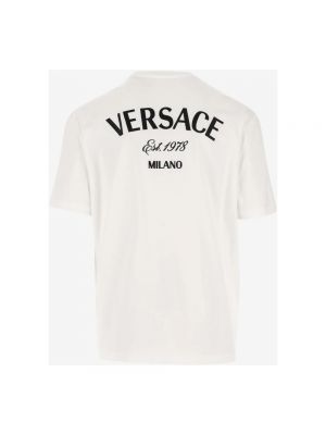 Haftowana koszulka Versace biała