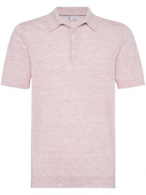 Polo majica Brunello Cucinelli ružičasta