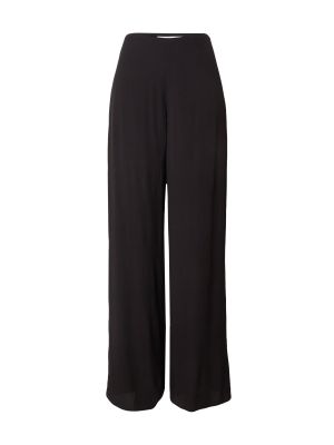 Voľné bavlnené šifonové nohavice Calvin Klein Jeans čierna