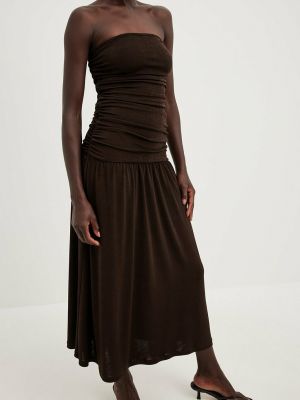 Платье из джерси из джерси Na-kd коричневое