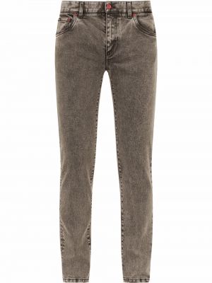 Smal låg midja skinny fit-jeans Dolce & Gabbana grå