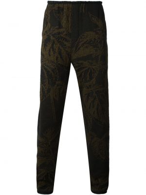 Pantalones rectos con bordado de tejido jacquard Stephan Schneider marrón