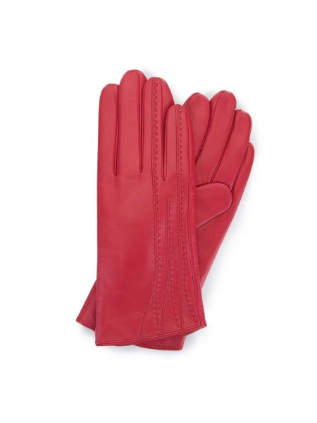 Rękawiczki skórzane Wittchen czerwone
