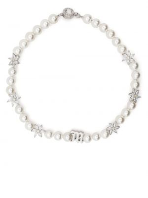 Ogrlica z perlami s cvetličnim vzorcem Misbhv srebrna