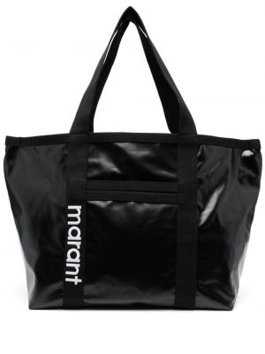 Shopper handtasche mit stickerei Isabel Marant schwarz
