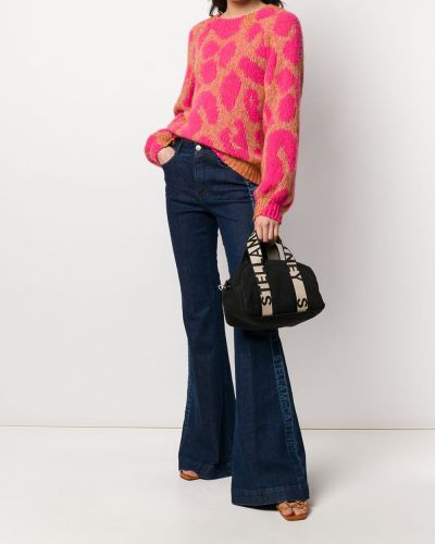 Jersey de punto leopardo de tela jersey Stella Mccartney rosa