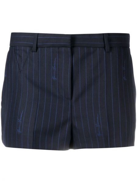 Pantalones cortos a rayas Versace azul