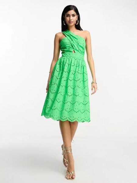 Платье мини с вышивкой French Connection зеленое