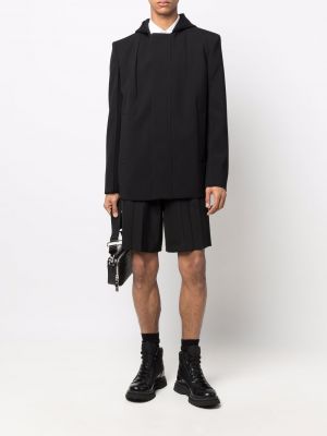 Kabát na zip s kapucí Givenchy černý