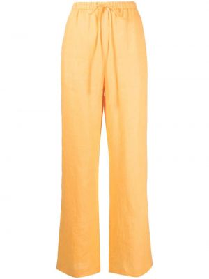 Lanene ravne hlače Nanushka oranžna
