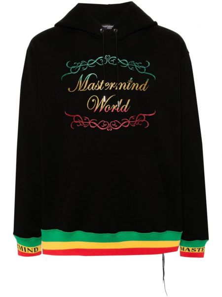 Raštuotas džemperis su gobtuvu Mastermind Japan juoda