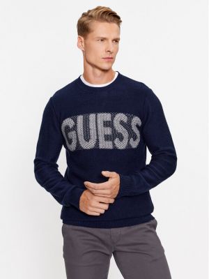 Пуловер Guess синьо