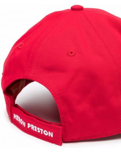 Gorra con bordado Heron Preston rojo
