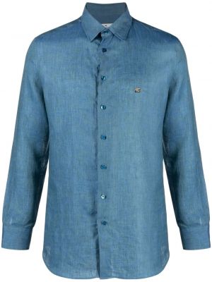 Camicia ricamata Etro blu