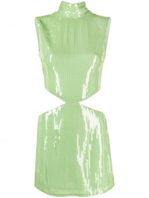 Mini-abito con paillettes De La Vali verde